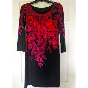 London Times Stretch Sheath Dress 3/4 sleeves